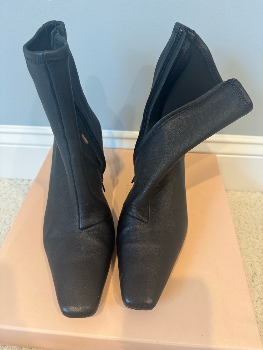 Loeffler Randall Thandy Black Leather Boots Women's 9.5 / 40 - Picture 3 of 10
